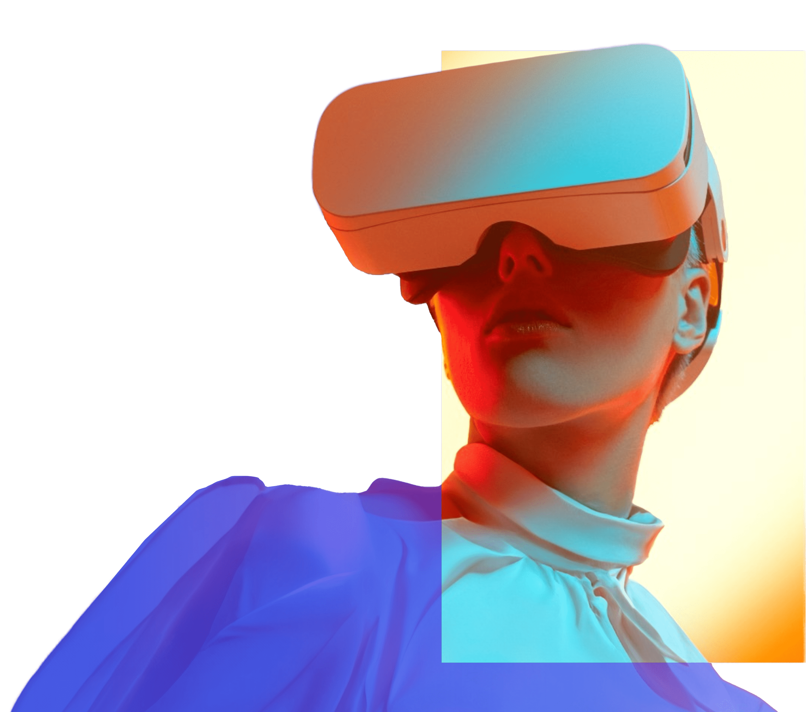 Collaboratrice avec un casque VR